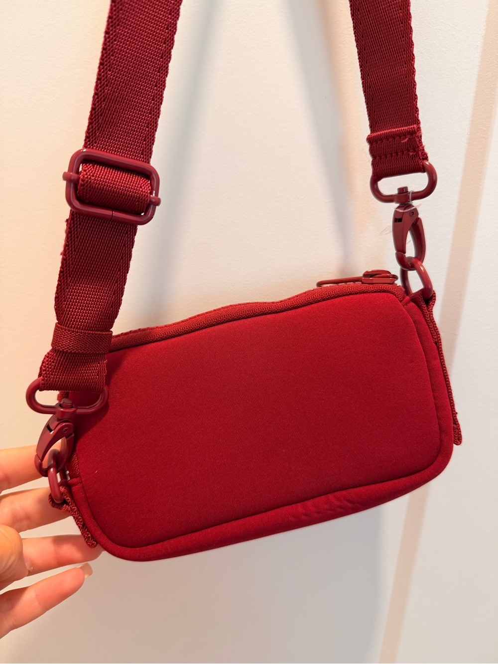 Sephora Dagne Dover Crimson Red Crossbody Pouch - Picture 2 of 5